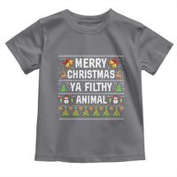 Merry Christmas Ya Filthy Animal Toddler T Shirt Ugly Xmas Movie Alone Pajama - Wonder Print Shop