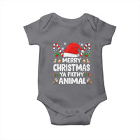 Merry Christmas Ya Filthy Animal Baby Onesie Funny Home Xmas Alone Movie Pajama - Wonder Print Shop