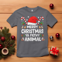 Merry Christmas Ya Filthy Animal T Shirt Funny Home Xmas Alone Movie Pajama - Wonder Print Shop
