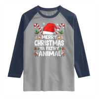 Merry Christmas Ya Filthy Animal Raglan Shirt Funny Home Xmas Alone Movie Pajama - Wonder Print Shop