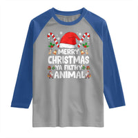 Merry Christmas Ya Filthy Animal Raglan Shirt Funny Home Xmas Alone Movie Pajama - Wonder Print Shop