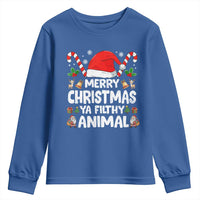 Merry Christmas Ya Filthy Animal Youth Sweatshirt Funny Home Xmas Alone Movie Pajama - Wonder Print Shop