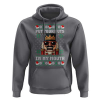 Inappropriate Christmas Hoodie Funny Put Your Nuts in My Mouth Dirty Holiday - Wonder Print Shop