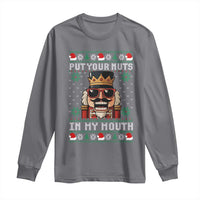 Inappropriate Christmas Long Sleeve Shirt Funny Put Your Nuts in My Mouth Dirty Holiday - Wonder Print Shop