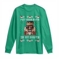 Inappropriate Christmas Long Sleeve Shirt Funny Put Your Nuts in My Mouth Dirty Holiday - Wonder Print Shop