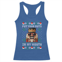 Inappropriate Christmas Racerback Tank Top Funny Put Your Nuts in My Mouth Dirty Holiday - Wonder Print Shop