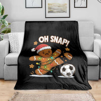 Oh Snap Gingerbreadman Christmas Soccer Throw Blanket - Wonder Print Shop