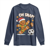 Oh Snap Gingerbreadman Christmas Soccer Long Sleeve Shirt - Wonder Print Shop
