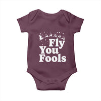 Funny Christmas Baby Onesie Fly You Fools Fantasy Movie Santa Sleigh Reindeer - Wonder Print Shop