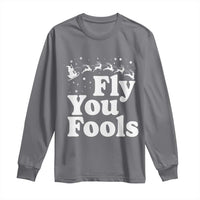 Funny Christmas Long Sleeve Shirt Fly You Fools Fantasy Movie Santa Sleigh Reindeer - Wonder Print Shop