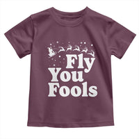 Funny Christmas Toddler T Shirt Fly You Fools Fantasy Movie Santa Sleigh Reindeer - Wonder Print Shop