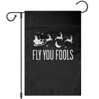 Funny Christmas Fly You Fools Garden Flag Fantasy Movie Fellowship Santa Sleigh Reindeer - Wonder Print Shop
