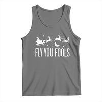 Funny Christmas Fly You Fools Tank Top Fantasy Movie Fellowship Santa Sleigh Reindeer - Wonder Print Shop