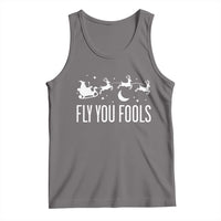 Funny Christmas Fly You Fools Tank Top Fantasy Movie Fellowship Santa Sleigh Reindeer - Wonder Print Shop