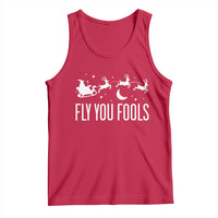 Funny Christmas Fly You Fools Tank Top Fantasy Movie Fellowship Santa Sleigh Reindeer - Wonder Print Shop