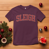 Sleigh Christmas T Shirt Funny Women Retro Merry Xmas Family Holiday - Wonder Print Shop