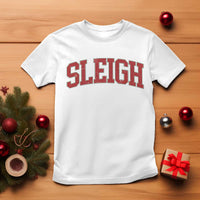 Sleigh Christmas T Shirt Funny Women Retro Merry Xmas Family Holiday - Wonder Print Shop
