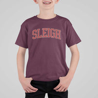Sleigh Christmas T Shirt For Kid Funny Women Retro Merry Xmas Family Holiday - Wonder Print Shop
