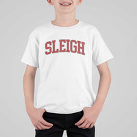 Sleigh Christmas T Shirt For Kid Funny Women Retro Merry Xmas Family Holiday - Wonder Print Shop