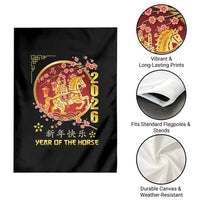 2026 Year of the Horse Lunar New Year Garden Flag - Wonder Print Shop
