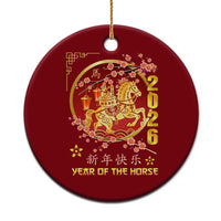 2026 Year of the Horse Lunar New Year Ceramic Ornament - Wonder Print Shop