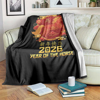 Chinese New Year 2026 Throw Blanket Year of The Horse - Wonder Print Shop