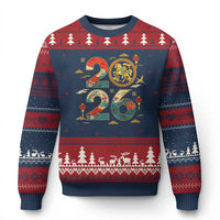 Hello 2026 Lunar New Year Ugly Christmas Sweater Year of the Horse Chinese Zodiac - Wonder Print Shop