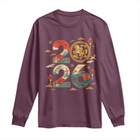 Hello 2026 Lunar New Year Long Sleeve Shirt Year of the Horse Chinese Zodiac - Wonder Print Shop