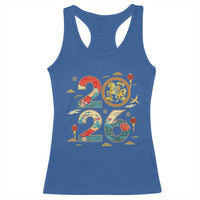Hello 2026 Lunar New Year Racerback Tank Top Year of the Horse Chinese Zodiac - Wonder Print Shop