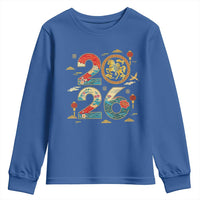Hello 2026 Lunar New Year Youth Sweatshirt Year of the Horse Chinese Zodiac - Wonder Print Shop