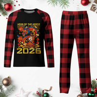 Chinese New Year 2026 Plaid Pajama Set LYE Year of The Horse - Wonder Print Shop