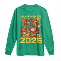 Chinese New Year 2026 Long Sleeve Shirt LYE Year of The Horse - Wonder Print Shop