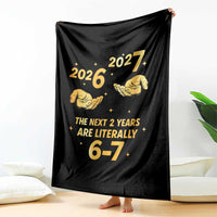 Funny 67 New Years Eve Throw Blanket Six Seven Boys Kids NYE Party 6 7 Meme - Wonder Print Shop