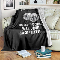 Funny New Years Eve Throw Blanket Ball Drop Rude Adult Humor - Wonder Print Shop