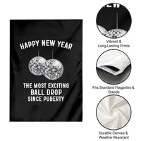 Funny New Years Eve Garden Flag Ball Drop Rude Adult Humor - Wonder Print Shop