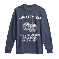 Funny New Years Eve Long Sleeve Shirt Ball Drop Rude Adult Humor - Wonder Print Shop