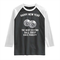 Funny New Years Eve Raglan Shirt Ball Drop Rude Adult Humor - Wonder Print Shop