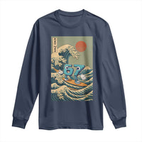 67 Surfing Japanese Long Sleeve Shirt Funny Great Wave Off Kanagawa Six Seven Brainrot Meme - Wonder Print Shop