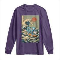 67 Surfing Japanese Long Sleeve Shirt Funny Great Wave Off Kanagawa Six Seven Brainrot Meme - Wonder Print Shop