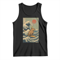 Capybara Surfing Japanese Tank Top Vintage Great Wave Off Kanagawa Anime Kawaii - Wonder Print Shop