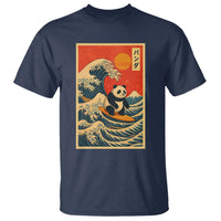 Panda Surfing Japanese T Shirt Vintage Great Wave Off Kanagawa Anime Kawaii - Wonder Print Shop
