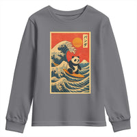Panda Surfing Japanese Youth Sweatshirt Vintage Great Wave Off Kanagawa Anime Kawaii - Wonder Print Shop