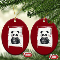 Kawaii Anime Samurai Panda Ceramic Ornament Vintage Sumi-e Japanese Art Funny Panda Lovers - Wonder Print Shop