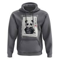 Kawaii Anime Samurai Panda Hoodie Vintage Sumi-e Japanese Art Funny Panda Lovers - Wonder Print Shop