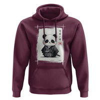 Kawaii Anime Samurai Panda Hoodie Vintage Sumi-e Japanese Art Funny Panda Lovers - Wonder Print Shop