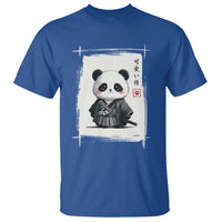 Kawaii Anime Samurai Panda T Shirt Vintage Sumi-e Japanese Art Funny Panda Lovers - Wonder Print Shop