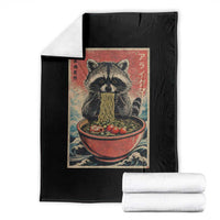 Kawaii Anime Raccoon Ramen Throw Blanket Funny Japanese Noodles Anime Lovers - Wonder Print Shop