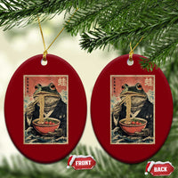 Frog Eat Ramen Ceramic Ornament Funny Japanese Noodles Anime Lovers Kawaii Anime - Wonder Print Shop