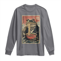 Frog Eat Ramen Long Sleeve Shirt Funny Japanese Noodles Anime Lovers Kawaii Anime - Wonder Print Shop