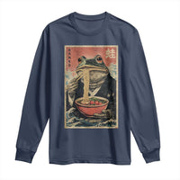 Frog Eat Ramen Long Sleeve Shirt Funny Japanese Noodles Anime Lovers Kawaii Anime - Wonder Print Shop
